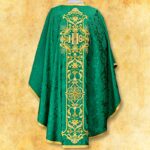 Embroidered chasuble "Massimo-Verde"