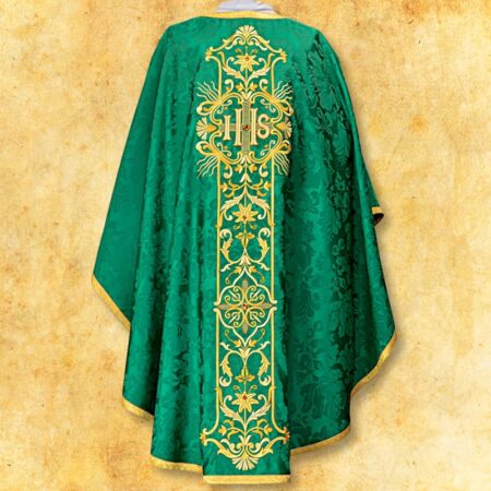 Embroidered chasuble "Massimo-Verde"