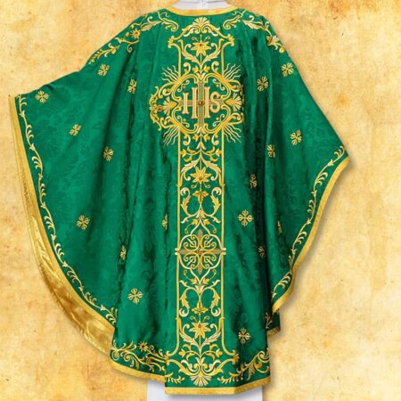 Embroidered chasuble "Massimo-Verde"