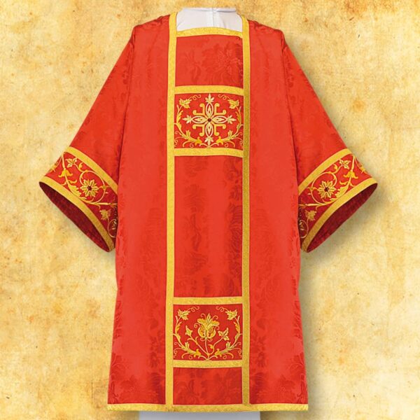 Embroidered dalmatic "Massimo-Rosso"