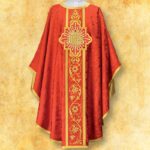 Embroidered chasuble "Massimo-Rosso"