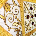 Embroidered chasuble "Massimo-Bianco"