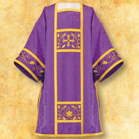 Embroidered dalmatic "Massimo-Viola"