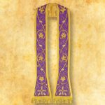 Embroidered dalmatic "Massimo-Viola"