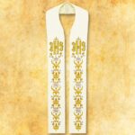 Embroidered "IHS" stole