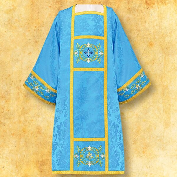Embroidered dalmatic "Massimo-Blu"