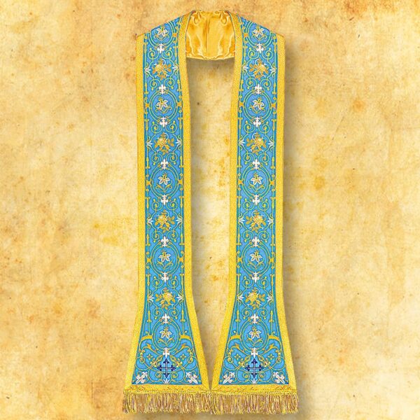 Embroidered dalmatic "Massimo-Blu"