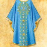 Embroidered chasuble "Massimo-Blu"