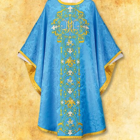 Embroidered chasuble "Massimo-Blu"