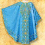 Embroidered chasuble "Massimo-Blu"