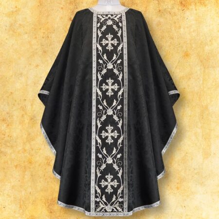 Embroidered chasuble "Massimo-Nero"