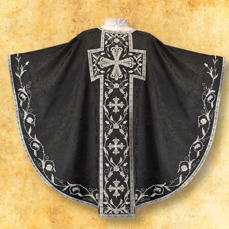 Embroidered chasuble "Massimo-Nero"