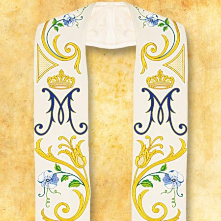 Embroidered Roman "Mary" stole