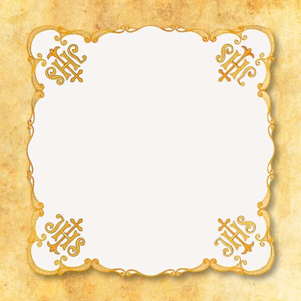 Embroidered napkin "Gold series - IHS" 45x45