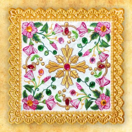 Embroidered pectoral cross "Pretiosus"