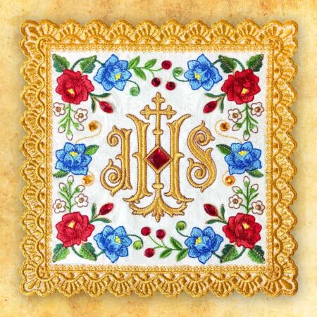 Embroidered pectoral cross "Pretiosus"