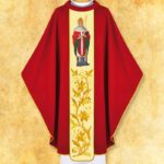 Chasuble with embroidered image "St. Clement"