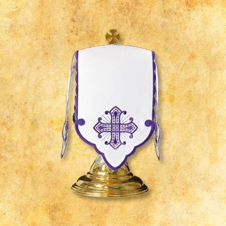 Embroidered tablecloth "Calvario" purple - any size