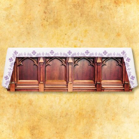 Embroidered tablecloth "Calvario" purple - any size