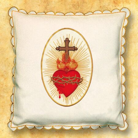 Ecru procession pillow "Heart of Jesus"