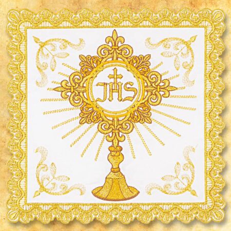 Richly embroidered with gold thread