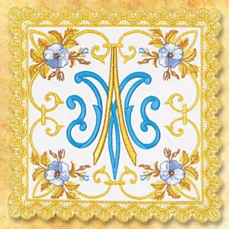 Richly embroidered with gold thread