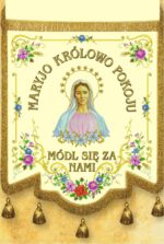 EMBROIDERED BANNER "MARY, QUEEN OF PEACE"