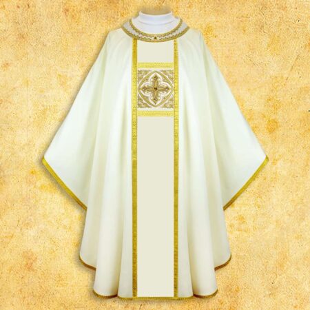 Embroidered chasuble "Brillante-Bianco"