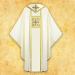 Embroidered chasuble "Brillante-Bianco"