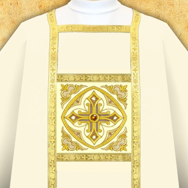Embroidered chasuble "Brillante-Bianco"
