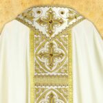Embroidered chasuble "Brillante-Bianco"
