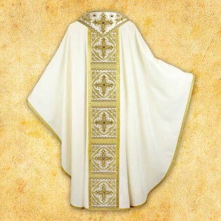 Embroidered chasuble "Brillante-Bianco"