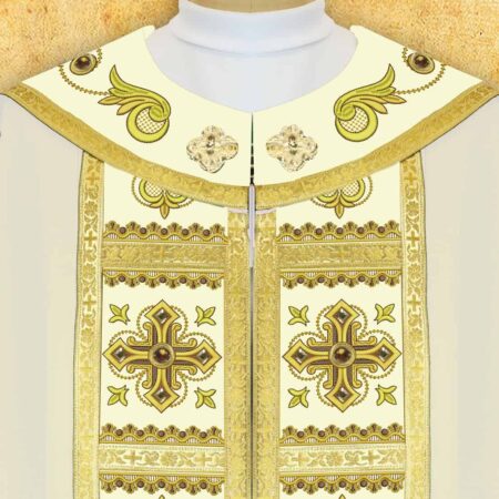 Embroidered chasuble "Brillante-Bianco"