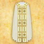 Embroidered chasuble "Brillante-Bianco"