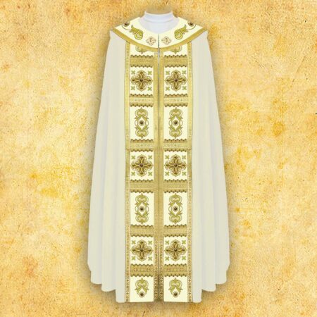 Embroidered chasuble "Brillante-Bianco"