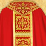 Embroidered chasuble "Brillante-Rosso"