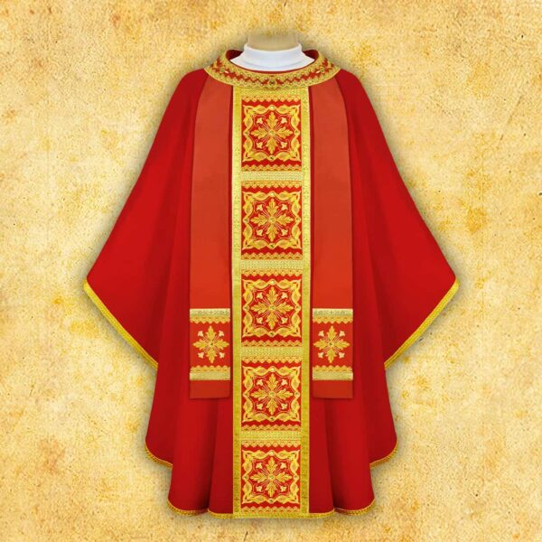Ornat haftowany "Brillante-Rosso" Embroidered chasuble "Brillante-Rosso"