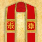 Embroidered chasuble "Brillante-Rosso"