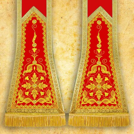 Embroidered chasuble "Brillante-Rosso"