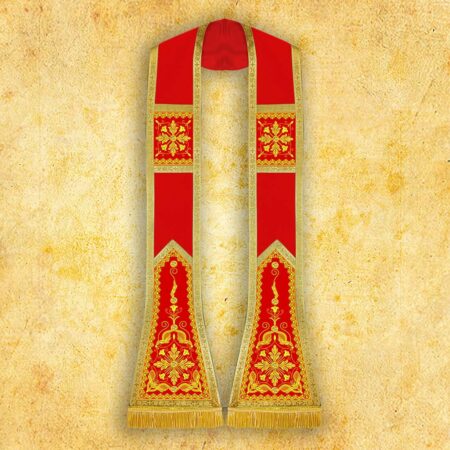 Embroidered chasuble "Brillante-Rosso"