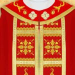 Embroidered chasuble "Brillante-Rosso"