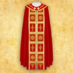 Embroidered chasuble "Brillante-Rosso"