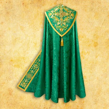 Embroidered cope "Massimo-Verde"