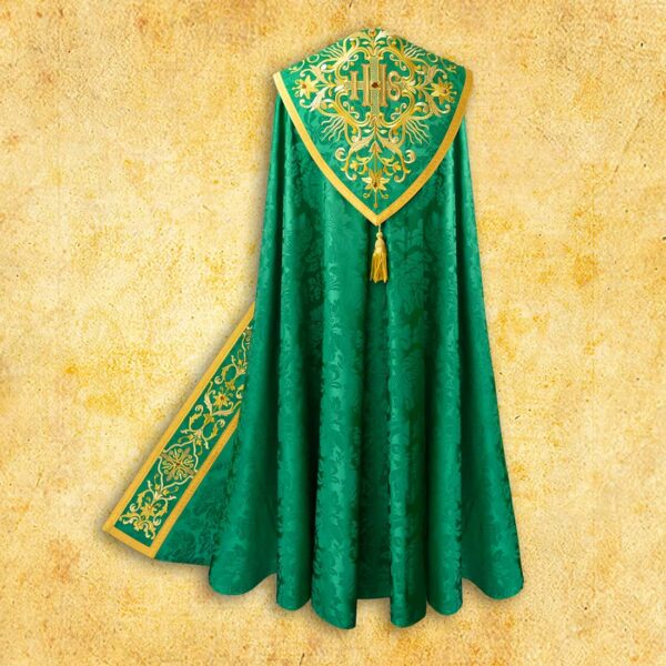 Embroidered cope "Massimo-Verde"
