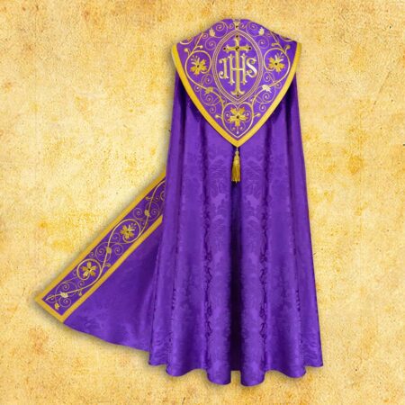 Embroidered cape "Massimo-Viola"