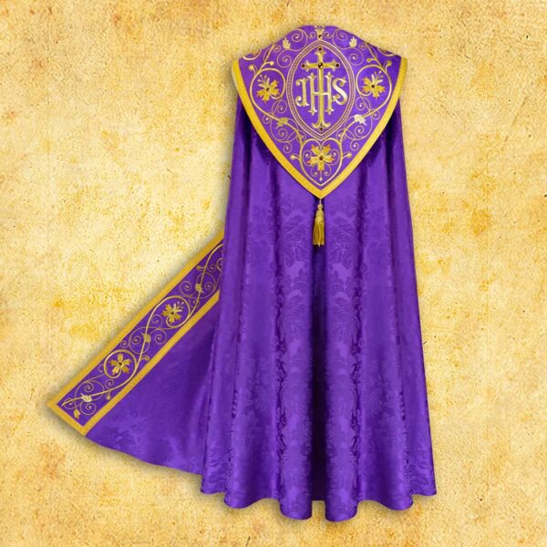 Embroidered cape "Massimo-Viola"