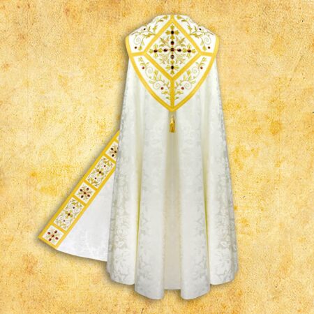 Embroidered cope "Massimo-Bianco"