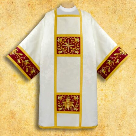 Embroidered dalmatic "Classico Bianco"