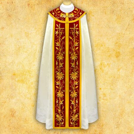 Embroidered cope "Classico Bianco"