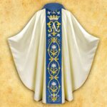 Embroidered chasuble "Maria D'Oro-Bianco"